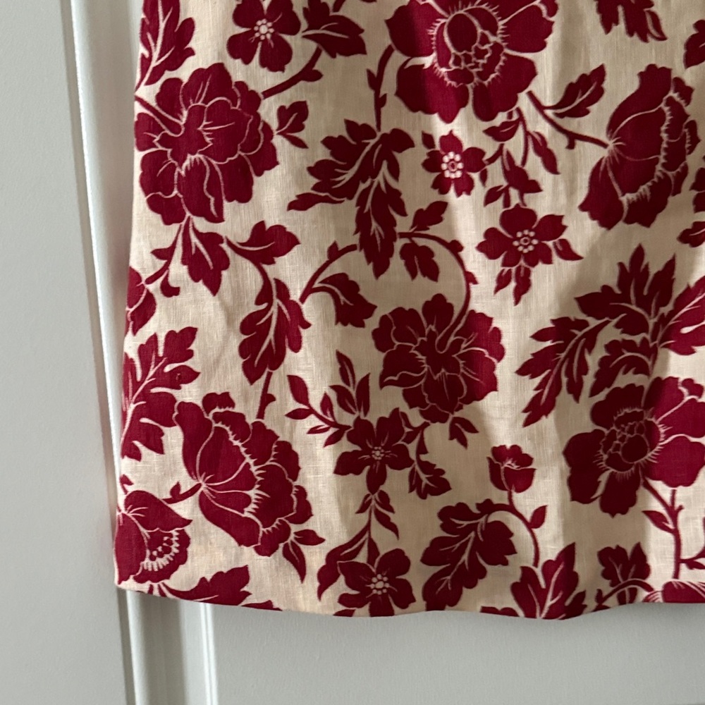 Posse Cream and Red Floral Mini Dress - Picture 6 of 6